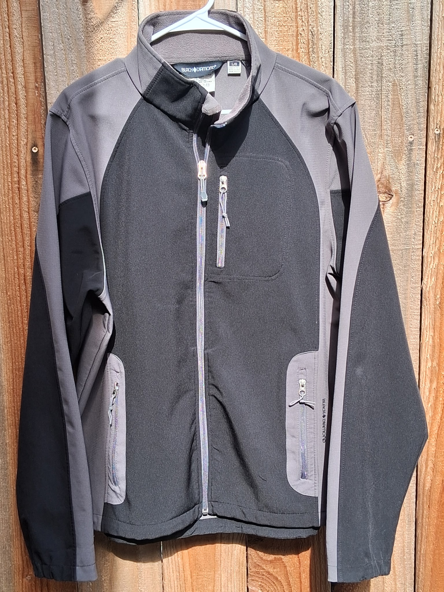 Men's Black Diamond Fleece Lined Soft Shell Jacket